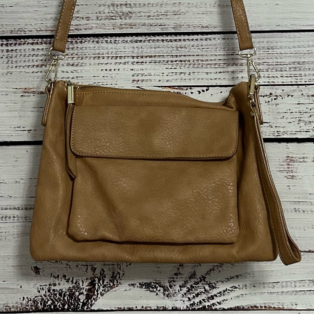 Shiraleah Taupe Convertible Crossbody Clutch – Faux Leather, Women’s One Size